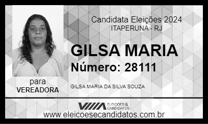 Candidato GILSA MARIA 2024 - ITAPERUNA - Eleições