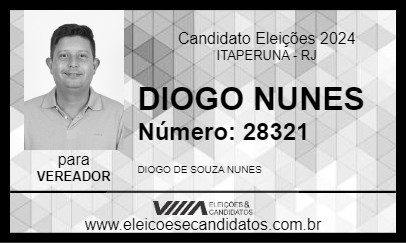 Candidato DIOGO NUNES 2024 - ITAPERUNA - Eleições