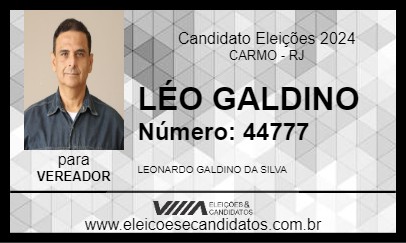 Candidato LÉO GALDINO 2024 - CARMO - Eleições