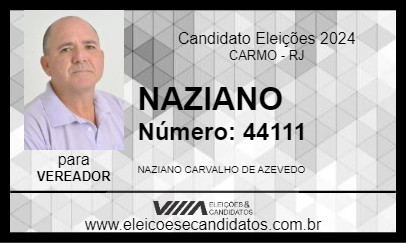 Candidato NAZIANO 2024 - CARMO - Eleições