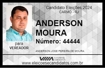 Candidato ANDERSON MOURA 2024 - CARMO - Eleições