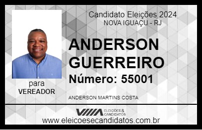 Candidato ANDERSON GUERREIRO 2024 - NOVA IGUAÇU - Eleições