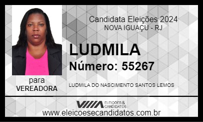 Candidato LUDMILA 2024 - NOVA IGUAÇU - Eleições