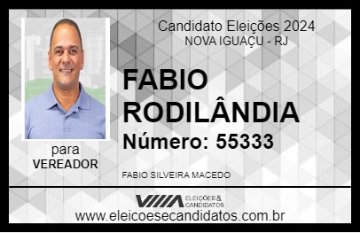 Candidato FABIO RODILÂNDIA 2024 - NOVA IGUAÇU - Eleições