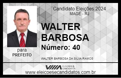 Candidato WALTER BARBOSA 2024 - MAGÉ - Eleições