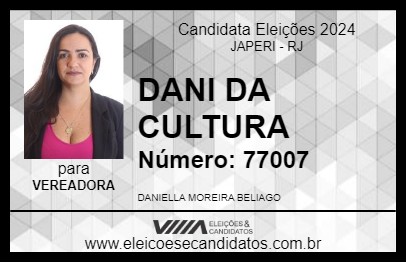 Candidato DANI DA CULTURA 2024 - JAPERI - Eleições