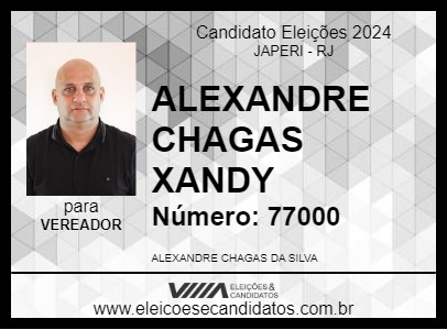 Candidato ALEXANDRE CHAGAS XANDY 2024 - JAPERI - Eleições