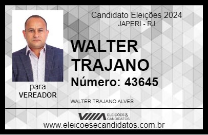 Candidato WALTER TRAJANO 2024 - JAPERI - Eleições