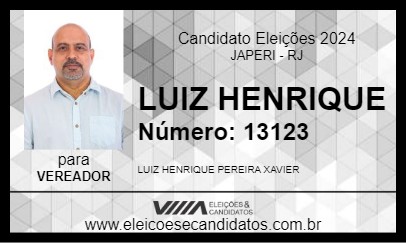 Candidato LUIZ HENRIQUE 2024 - JAPERI - Eleições