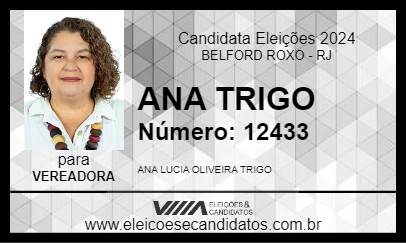 Candidato ANA TRIGO 2024 - BELFORD ROXO - Eleições