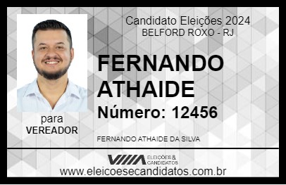 Candidato FERNANDO ATHAIDE 2024 - BELFORD ROXO - Eleições