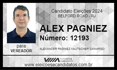 Candidato ALEX PAGNIEZ 2024 - BELFORD ROXO - Eleições