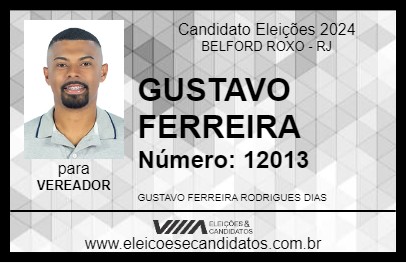 Candidato GUSTAVO FERREIRA 2024 - BELFORD ROXO - Eleições