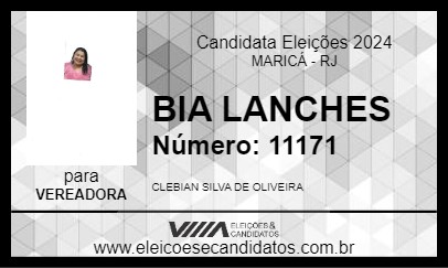 Candidato BIA LANCHES 2024 - MARICÁ - Eleições