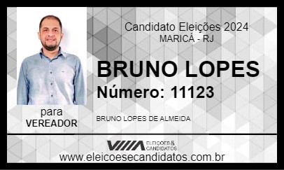 Candidato BRUNO LOPES 2024 - MARICÁ - Eleições