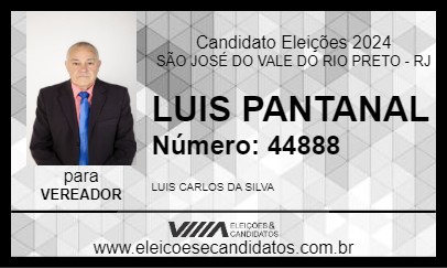 Candidato LUIS PANTANAL 2024 - SÃO JOSÉ DO VALE DO RIO PRETO - Eleições