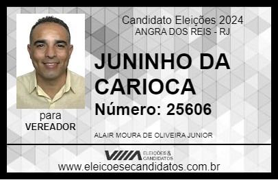 Candidato JUNINHO DA CARIOCA 2024 - ANGRA DOS REIS - Eleições