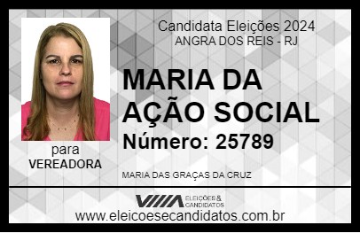 Candidato MARIA DO SOCIAL 2024 - ANGRA DOS REIS - Eleições