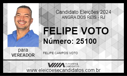 Candidato FELIPE VOTO 2024 - ANGRA DOS REIS - Eleições