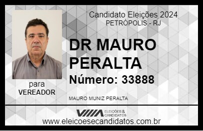 Candidato DR MAURO PERALTA 2024 - PETRÓPOLIS - Eleições