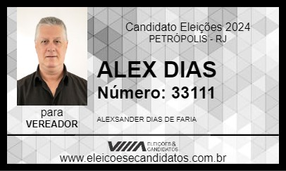 Candidato ALEX DIAS 2024 - PETRÓPOLIS - Eleições