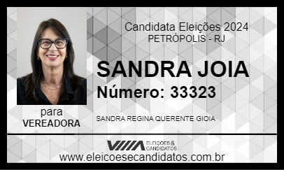 Candidato SANDRA JOIA 2024 - PETRÓPOLIS - Eleições