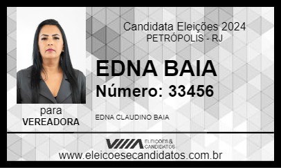 Candidato EDNA BAIA 2024 - PETRÓPOLIS - Eleições