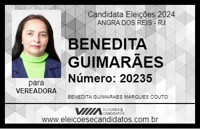 Candidato BENEDITA GUIMARÃES 2024 - ANGRA DOS REIS - Eleições