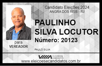 Candidato PAULINHO SILVA LOCUTOR 2024 - ANGRA DOS REIS - Eleições