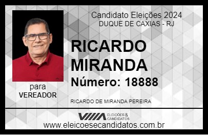 Candidato RICARDO MIRANDA 2024 - DUQUE DE CAXIAS - Eleições