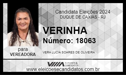 Candidato VERINHA 2024 - DUQUE DE CAXIAS - Eleições