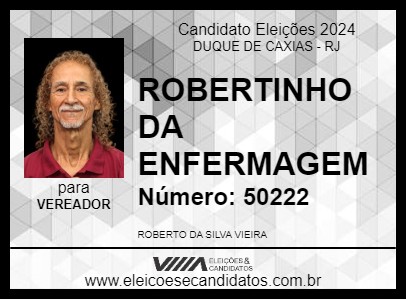 Candidato ROBERTINHO DA ENFERMAGEM 2024 - DUQUE DE CAXIAS - Eleições