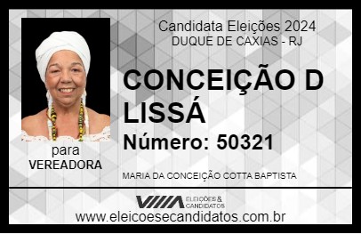 Candidato CONCEIÇÃO D  LISSÁ 2024 - DUQUE DE CAXIAS - Eleições