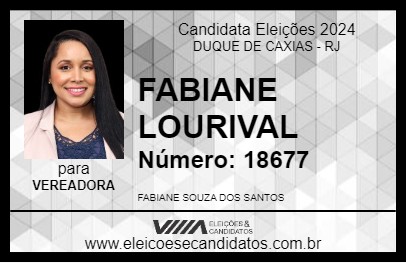 Candidato FABIANE LOURIVAL 2024 - DUQUE DE CAXIAS - Eleições