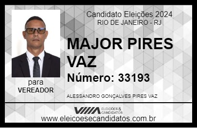 Candidato MAJOR PIRES VAZ 2024 - RIO DE JANEIRO - Eleições