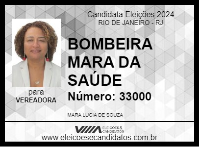 Candidato BOMBEIRA MARA DA SAÚDE 2024 - RIO DE JANEIRO - Eleições