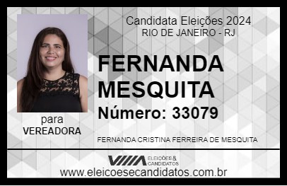 Candidato FERNANDA MESQUITA 2024 - RIO DE JANEIRO - Eleições