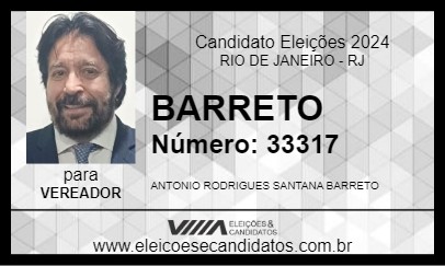 Candidato BARRETO 2024 - RIO DE JANEIRO - Eleições