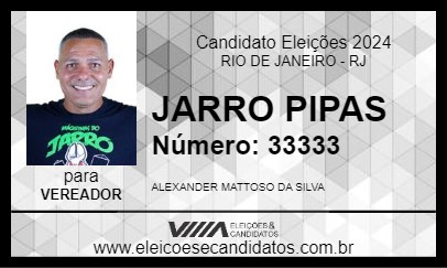 Candidato JARRO PIPAS 2024 - RIO DE JANEIRO - Eleições