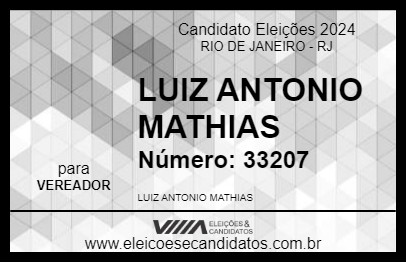 Candidato LUIZ ANTONIO MATHIAS 2024 - RIO DE JANEIRO - Eleições