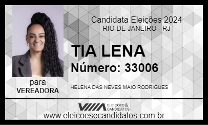 Candidato TIA LENA 2024 - RIO DE JANEIRO - Eleições