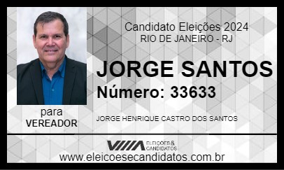 Candidato JORGE SANTOS 2024 - RIO DE JANEIRO - Eleições