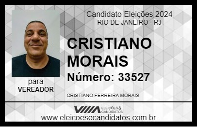 Candidato CRISTIANO MORAIS 2024 - RIO DE JANEIRO - Eleições