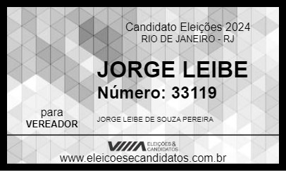 Candidato JORGE LEIBE 2024 - RIO DE JANEIRO - Eleições