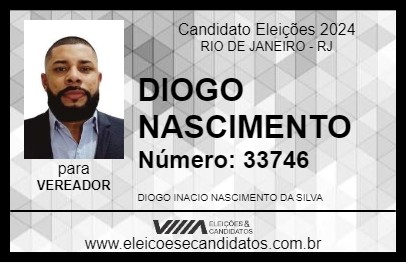 Candidato DIOGO NASCIMENTO 2024 - RIO DE JANEIRO - Eleições