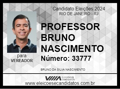 Candidato PROFESSOR BRUNO NASCIMENTO 2024 - RIO DE JANEIRO - Eleições