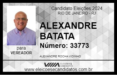 Candidato ALEXANDRE BATATA 2024 - RIO DE JANEIRO - Eleições