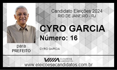 Candidato CYRO GARCIA 2024 - RIO DE JANEIRO - Eleições