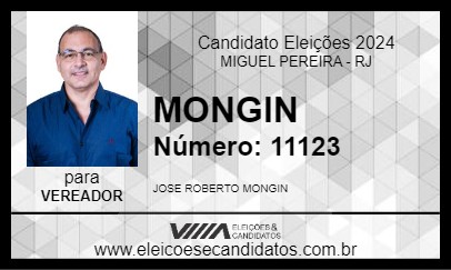 Candidato MONGIN 2024 - MIGUEL PEREIRA - Eleições