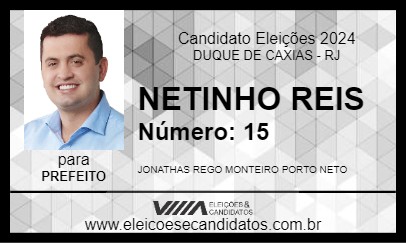 Candidato NETINHO REIS 2024 - DUQUE DE CAXIAS - Eleições